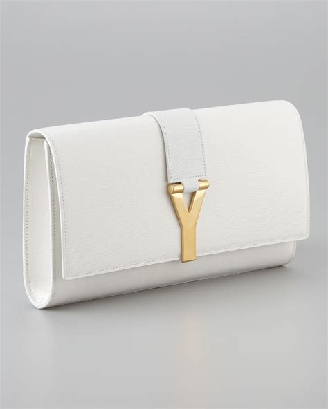 ysl white clutch.